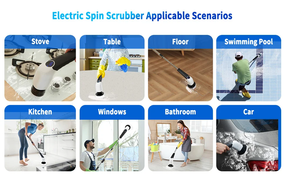 Amazon product photography and listing images for electric spin scrubber
